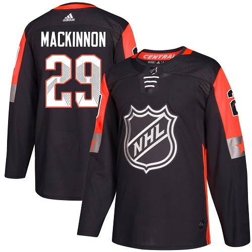 Adidas Avalanche #29 Nathan MacKinnon Black 2018 All-Star Central Division Authentic Stitched NHL Jersey